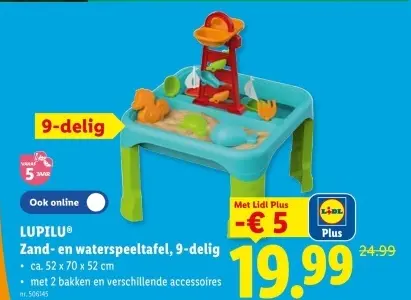 Promotie: Zand- en waterspeeltafel