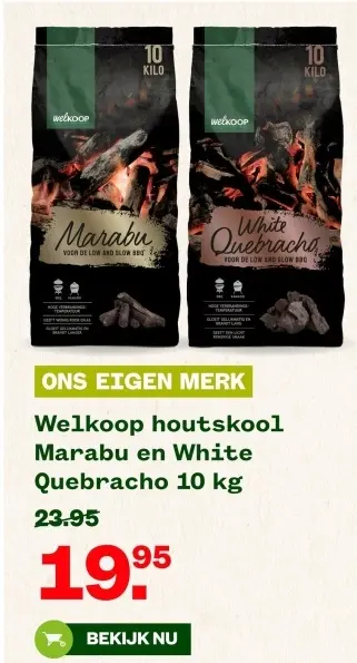 Aanbieding: Welkoop houtskool Marabu en White Quebracho