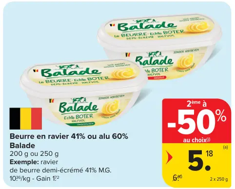 Offre: Beurre en ravier