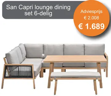 Aanbieding: San Capri lounge dining set