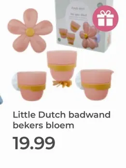 Aanbieding: Little Dutch badwand bekers bloem