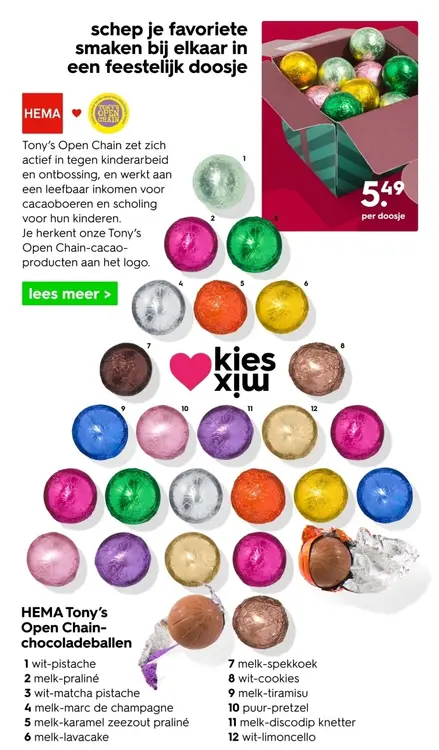 Aanbieding: Tony's Open Chain-chocoladeballen
