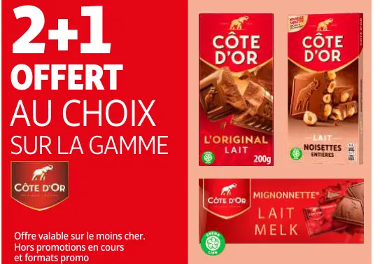 Offre: Chocolat Côte d'Or