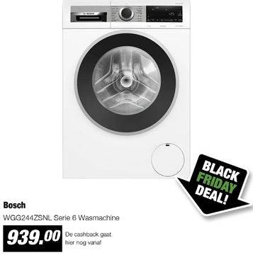 Aanbieding: WGG244ZSNL Serie 6 Wasmachine