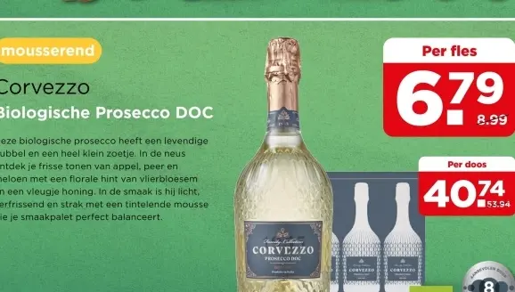 Aanbieding: Corvezzo Biologische Prosecco DOC
