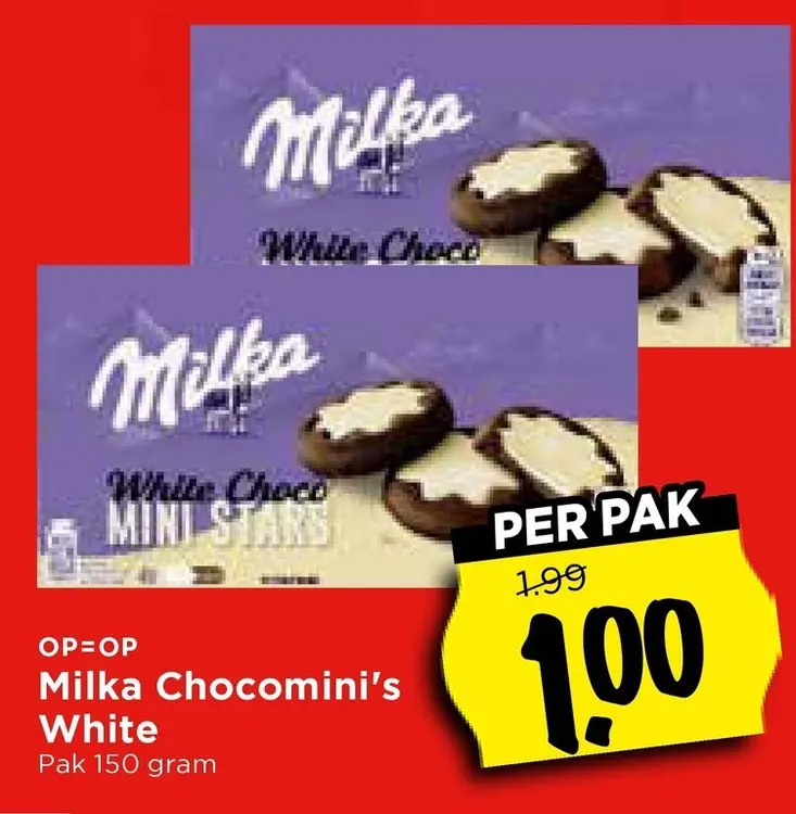 Aanbieding: Milka Chocomini's White