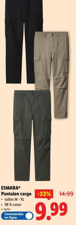 Offre: Pantalon cargo