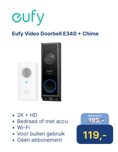 Aanbieding: Video Doorbell E340 + Chime