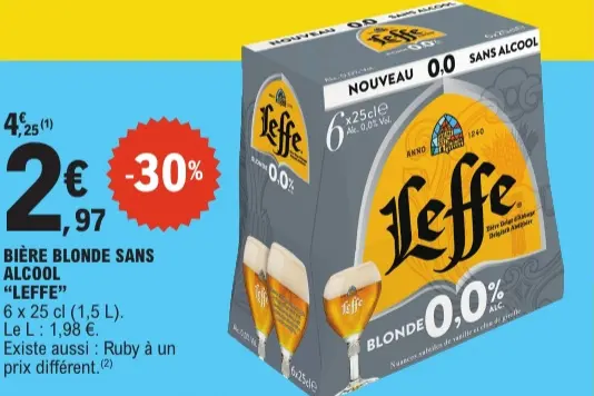Offre: Bière blonde sans alcool