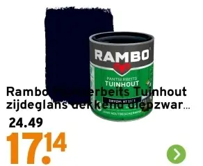 Aanbieding: Pantserbeits Tuinhout zijdeglans dekkend diepzwart