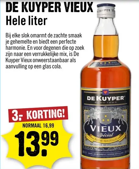 Aanbieding: De Kuyper Vieux 100 cl
