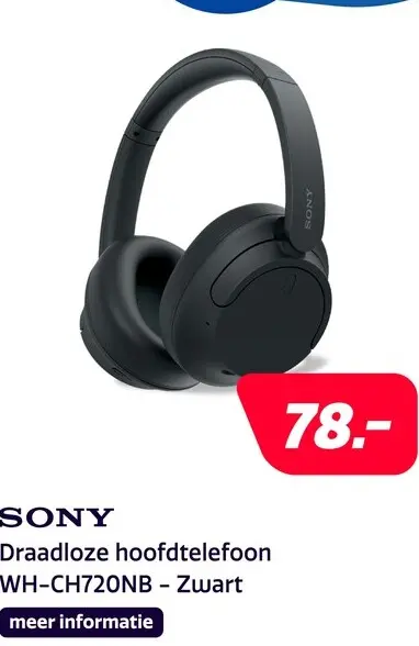 Aanbieding: Sony WH-CH720NB - Zwart