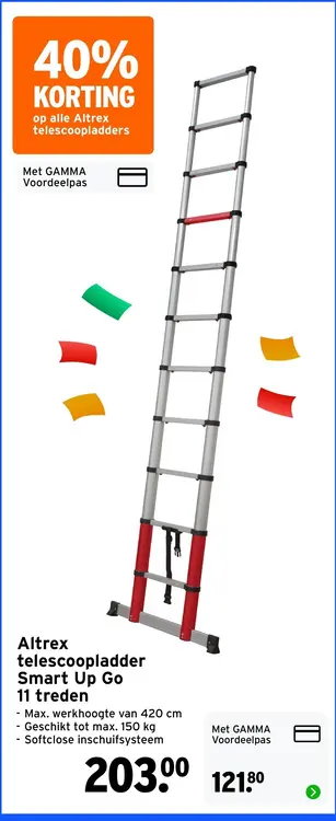 Aanbieding: Altrex telescoopladder Smart Up Go