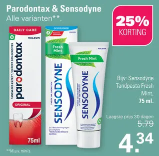 Aanbieding: Sensodyne Tandpasta Fresh Mint