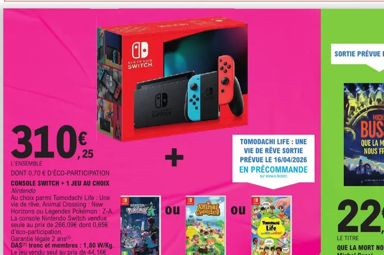 Promotie: Nintendo Switch Console + 1 Game of Choice