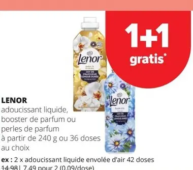 Offre: Adoucissant liquide, booster de parfum ou perles de parfum