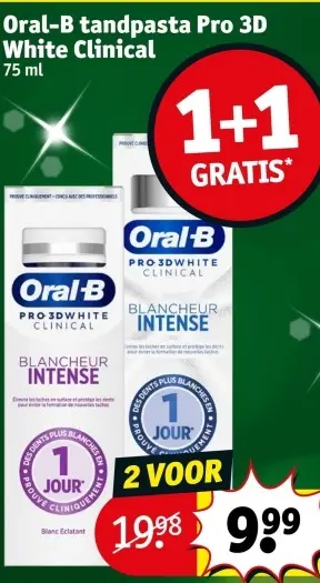 Promotie: Tandpasta Pro 3D White Clinical