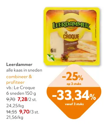 Promotie: Leerdammer alle kaas in sneden
