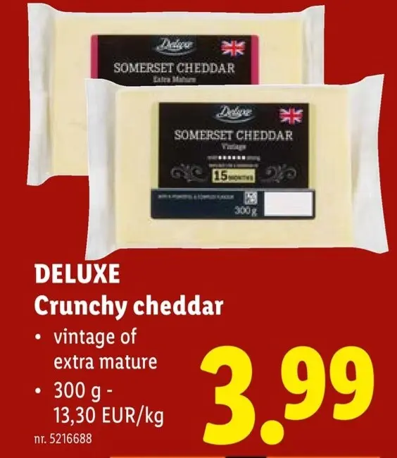 Promotie: Deluxe Crunchy cheddar