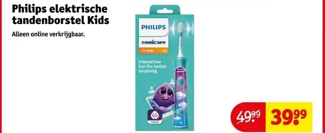 Aanbieding: Philips elektrische tandenborstel Kids