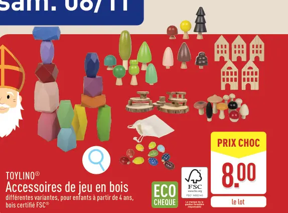 Offre: Accessoires de jeu en bois