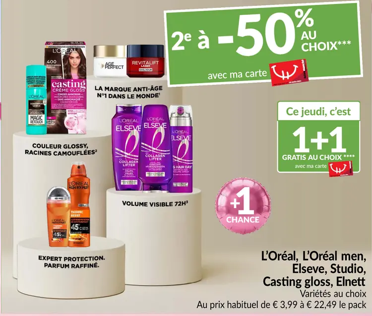 Offre: Gamme de soins capillaires, coloration ou soins du visage