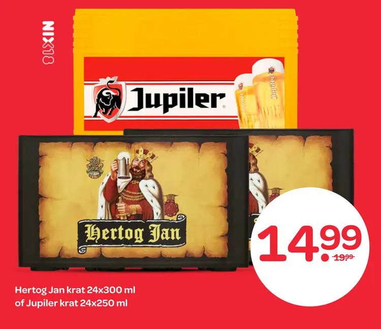 Aanbieding: Hertog Jan krat or Jupiler krat