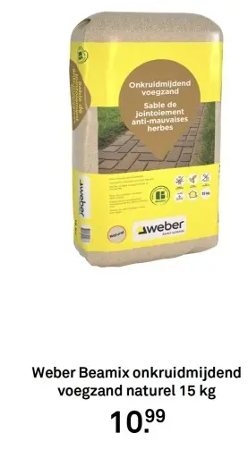 Aanbieding: Weber Beamix onkruidmijdend voegzand naturel