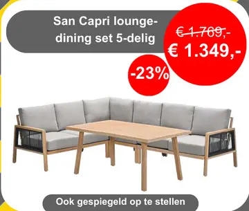 Aanbieding: San Capri lounge-diningset 5-delig