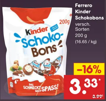 Aanbieding: Kinder Schokobons
