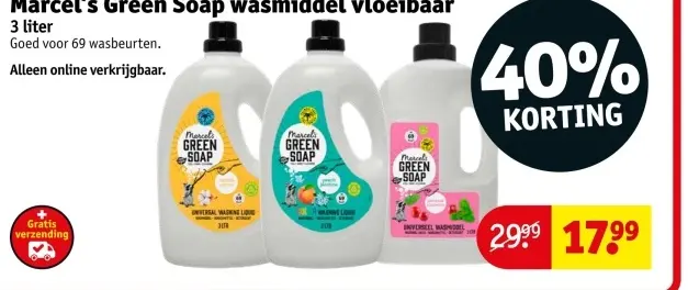Aanbieding: Green Soap wasmiddel vloeibaar