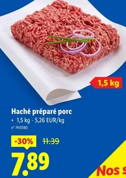 Offre: Haché préparé porc