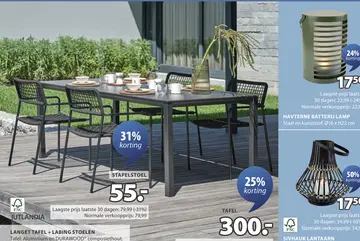 Aanbieding: LANGET TAFEL + LABING STOELEN