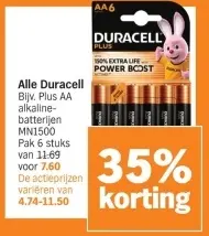 Aanbieding: Alle Duracell