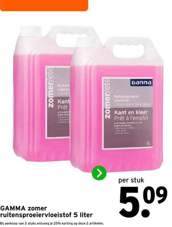 Aanbieding: Zomer ruitensproeiervloeistof