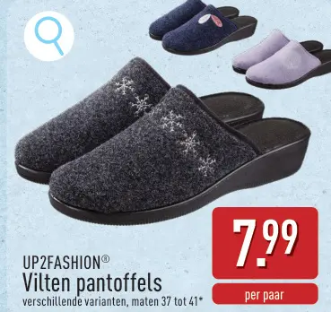 Aanbieding: Vilten pantoffels