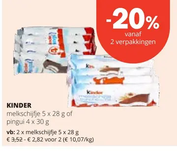 Aanbieding: melkschijfje of pingui