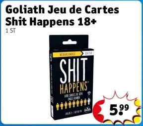 Offre: Goliath Jeu de Cartes Shit Happens 18+