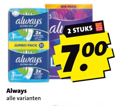 Aanbieding: Always Ultra Day