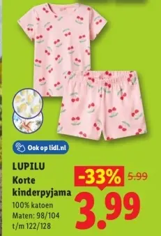 Aanbieding: Korte kinderpyjama
