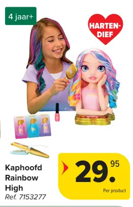 Aanbieding: Kaphoofd Rainbow High