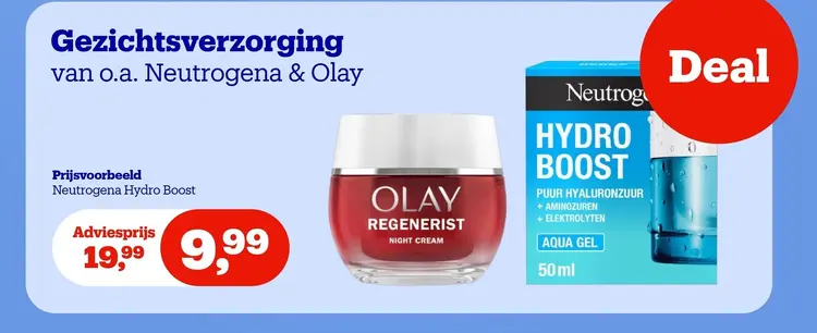 Aanbieding: Gezichtsverzorging van o.a. Neutrogena & Olay