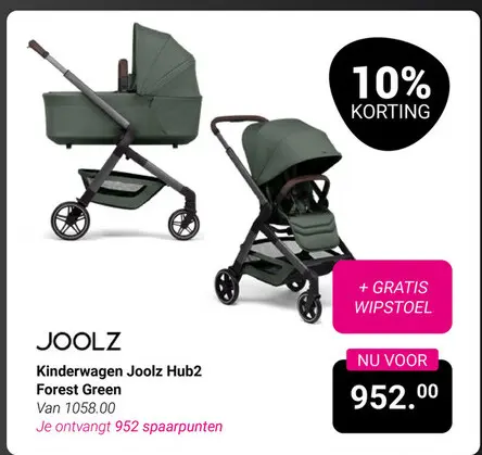 Aanbieding: Kinderwagen Joolz Hub2 Forest Green
