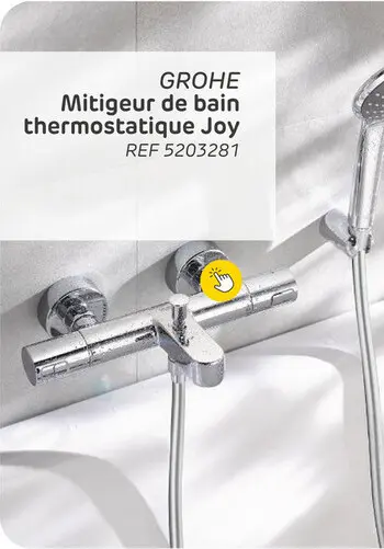 Offre: Mitigeur de bain thermostatique grohe joy chrome