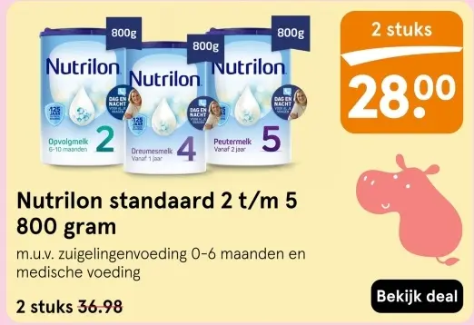 Aanbieding: Nutrilon standaard 2 t/m 5
