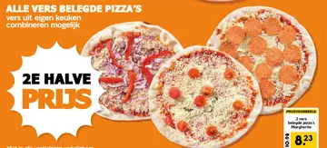 Aanbieding: Alle vers belegde pizza's