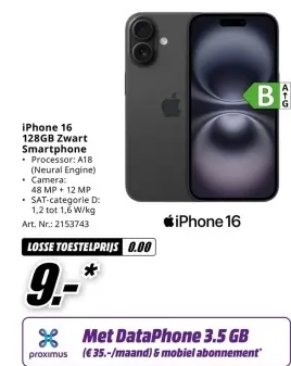 Promotie: iPhone 16
