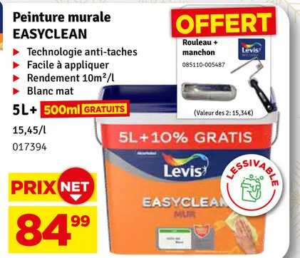 Offre: Peinture murale EASYCLEAN