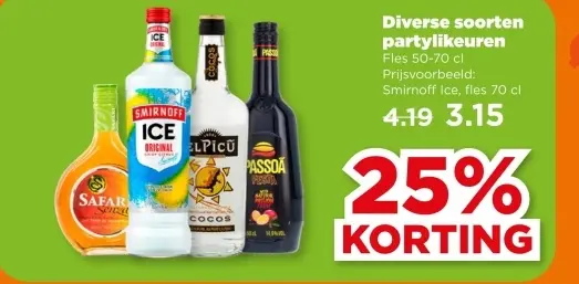 Diverse soorten partylikeuren
