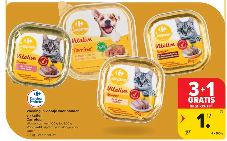 Promotie: Voeding in vlootje voor honden en katten